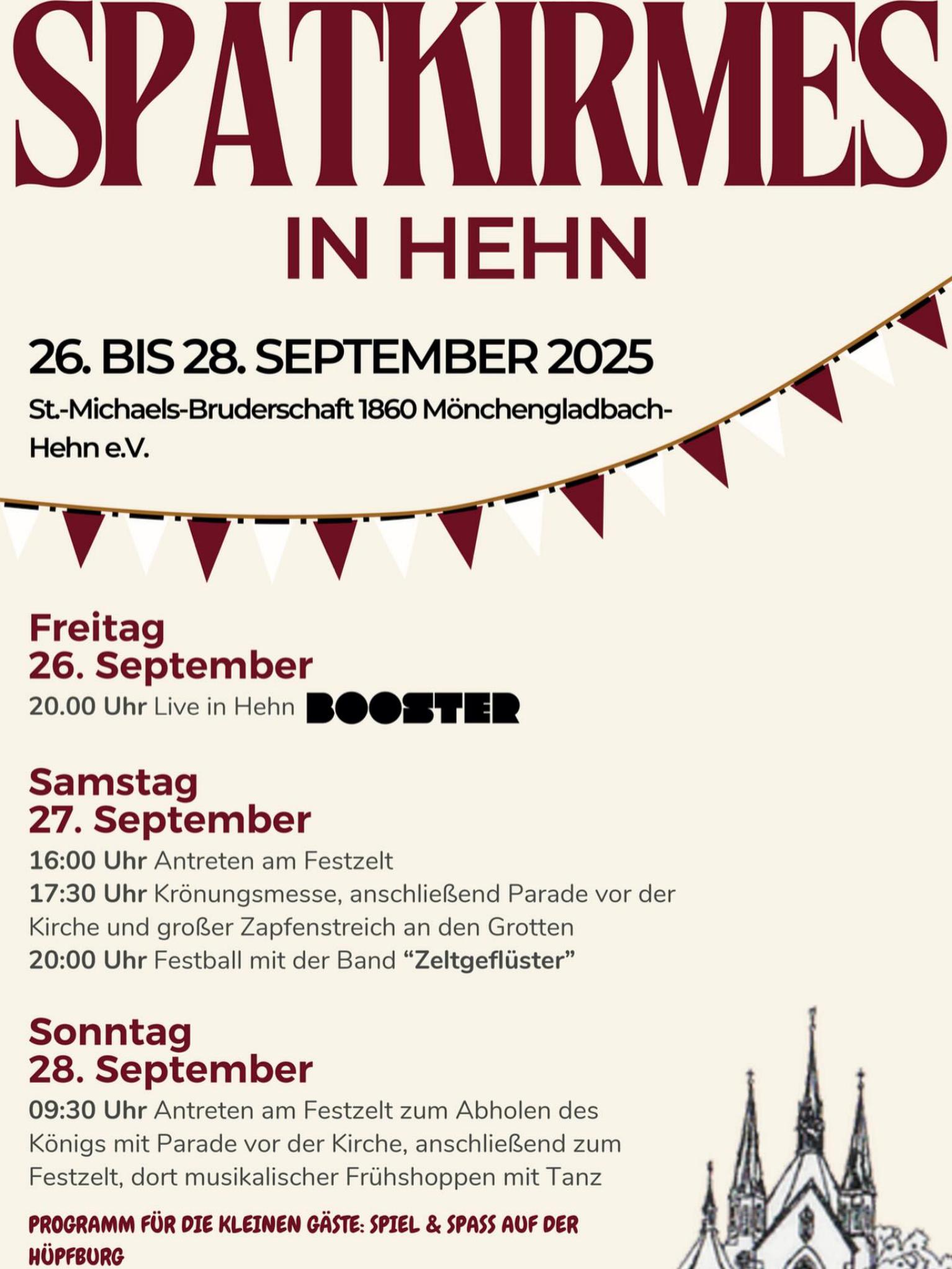 Spätkirmes 2025 in Hehn: 26. bis 28. September